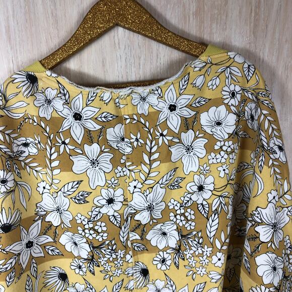 Free People Goldendust Floral Martin Slouchy Cropped Dolman Pullover Size Large - Picture 7 of 10